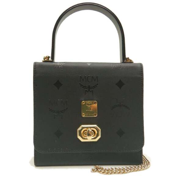 MCM Mini Handbag in Visetos Black Women's 253345
